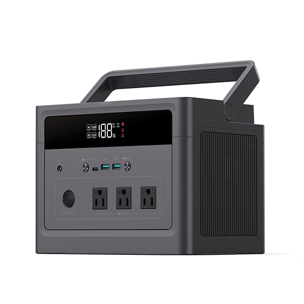 600W 576Wh portable power station with LiFePO4 battery, shown as the station half of a solar generator kit